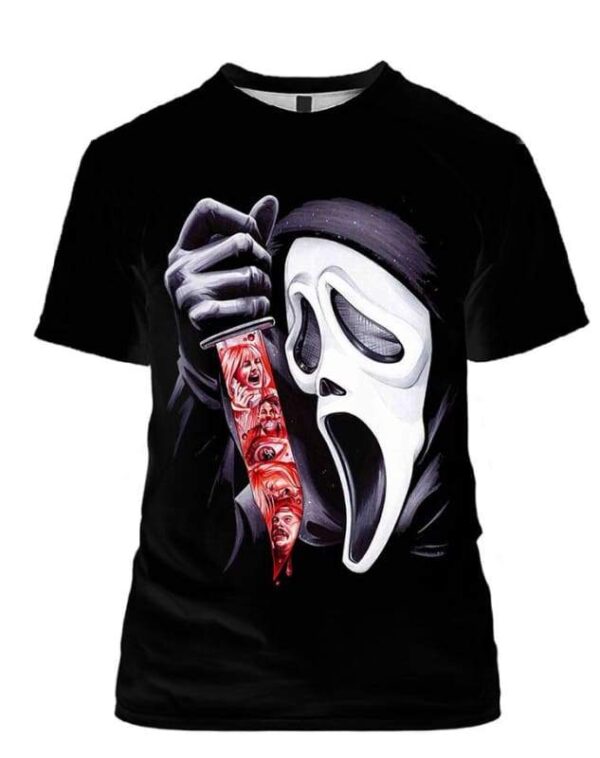 Scream Ghostface - All Over Apparel - T-Shirt / S - www.secrettees.com