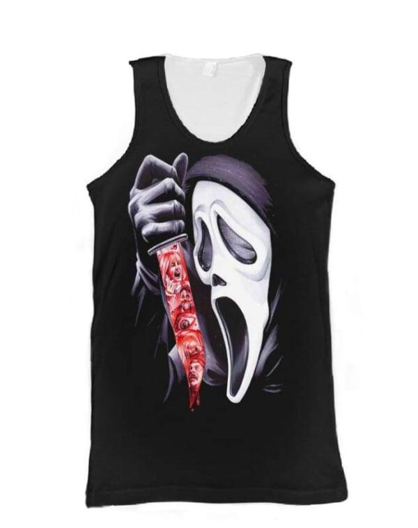 Scream Ghostface - All Over Apparel - Tank Top / S - www.secrettees.com