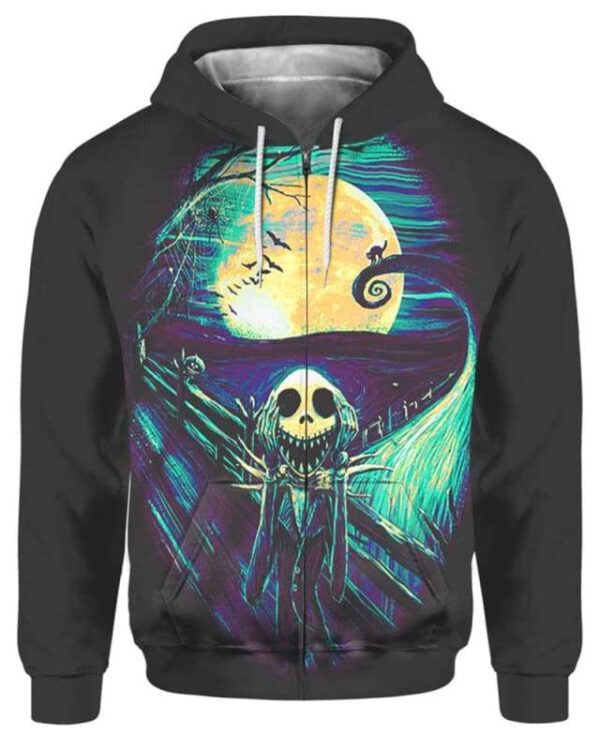 Scream In The Night - All Over Apparel - Zip Hoodie / S - www.secrettees.com