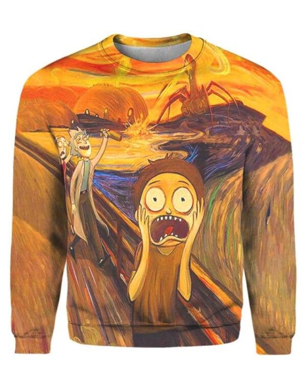 Screaming Morty - All Over Apparel - Sweatshirt / S - www.secrettees.com