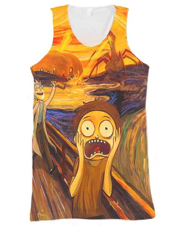 Screaming Morty - All Over Apparel - Tank Top / S - www.secrettees.com