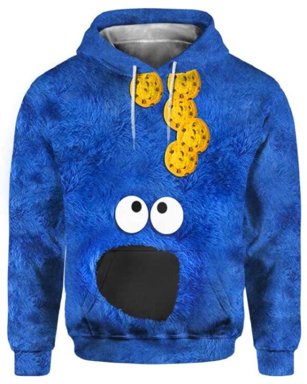 Sesame Street - Cookie Monster - All Over Apparel - Hoodie / S - www.secrettees.com