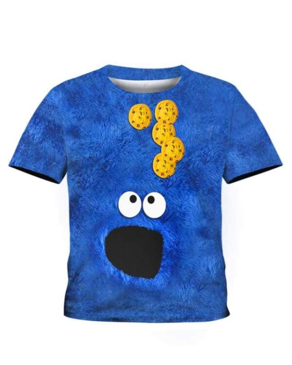 Sesame Street - Cookie Monster - All Over Apparel - Kid Tee / S - www.secrettees.com