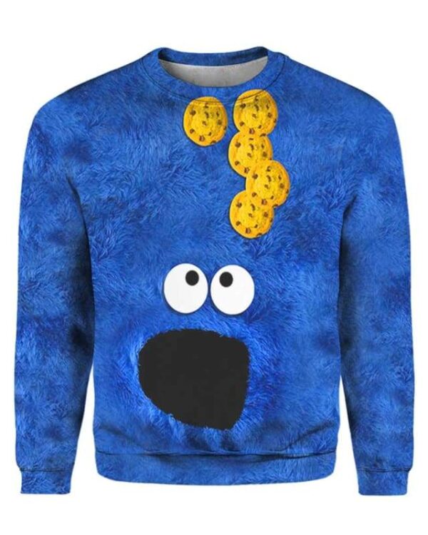 Sesame Street - Cookie Monster - All Over Apparel - Sweatshirt / S - www.secrettees.com