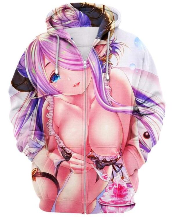 Sexy Maid - All Over Apparel - Zip Hoodie / S - www.secrettees.com
