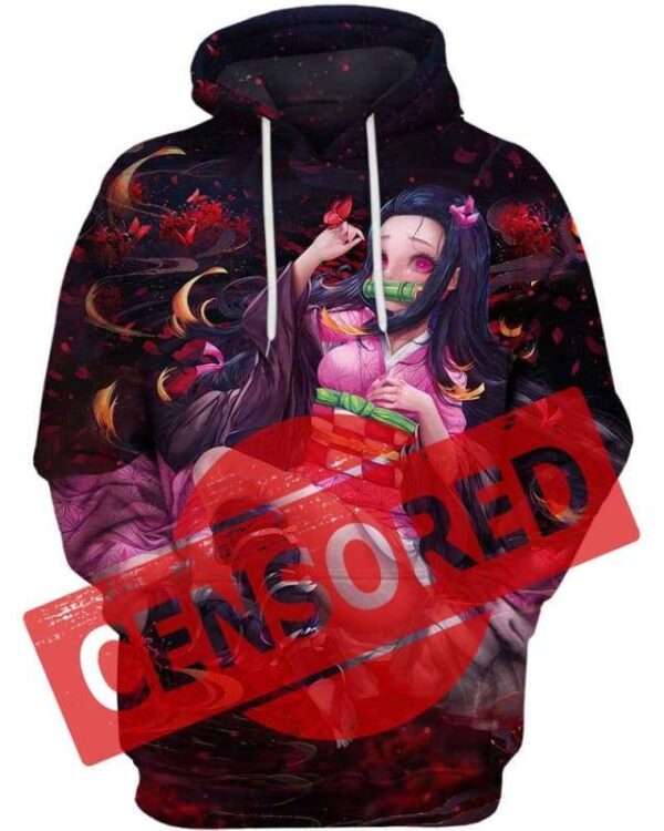 Sexy Nezuko - All Over Apparel - Hoodie / S - www.secrettees.com