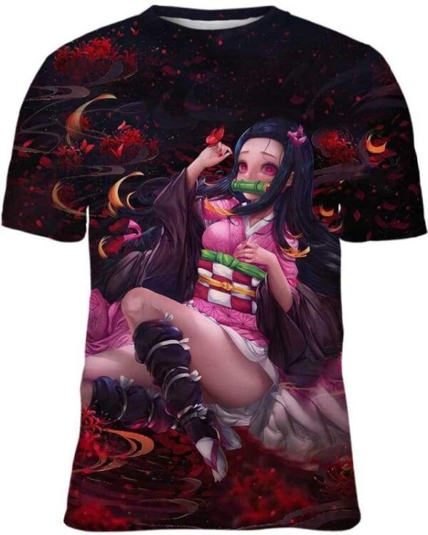 Sexy Nezuko - All Over Apparel - Kid Tee / S - www.secrettees.com