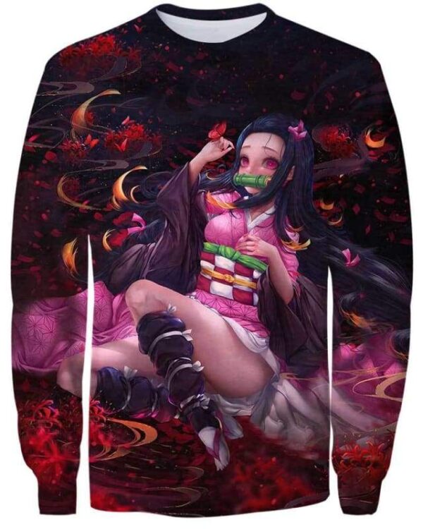 Sexy Nezuko - All Over Apparel - Sweatshirt / S - www.secrettees.com