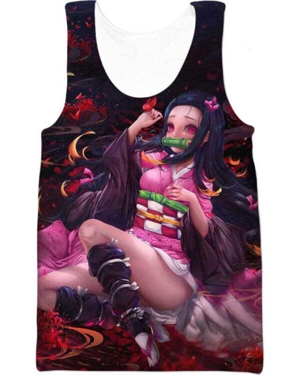 Sexy Nezuko - All Over Apparel - Tank Top / S - www.secrettees.com