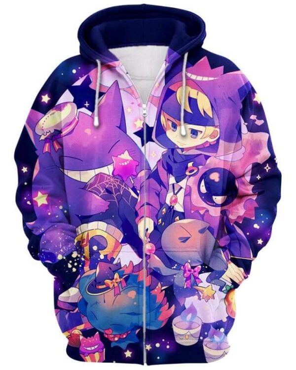 Shadow Clemont - All Over Apparel - Zip Hoodie / S - www.secrettees.com