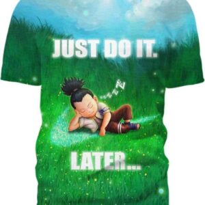 Shikamaru - Just Do It Later - All Over Apparel - T-Shirt / S - www.secrettees.com