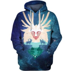 Shishigami Forest God Galaxy - All Over Apparel - Hoodie / S - www.secrettees.com