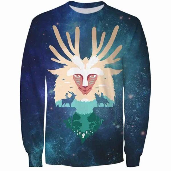 Shishigami Forest God Galaxy - All Over Apparel - Sweatshirt / S - www.secrettees.com