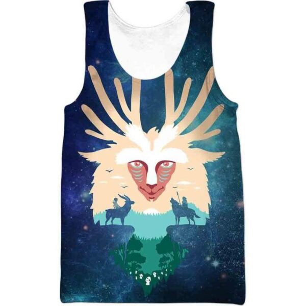 Shishigami Forest God Galaxy - All Over Apparel - Tank Top / S - www.secrettees.com