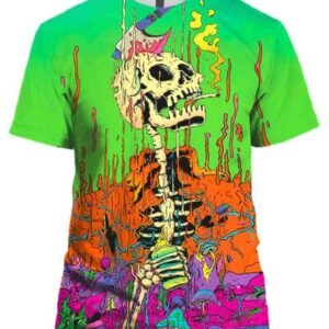 Skeleton Melting - All Over Apparel - T-Shirt / S - www.secrettees.com