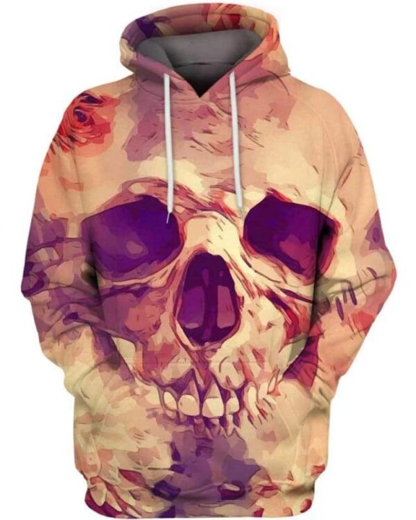 Skull Flowers Dead - All Over Apparel - Hoodie / S - www.secrettees.com