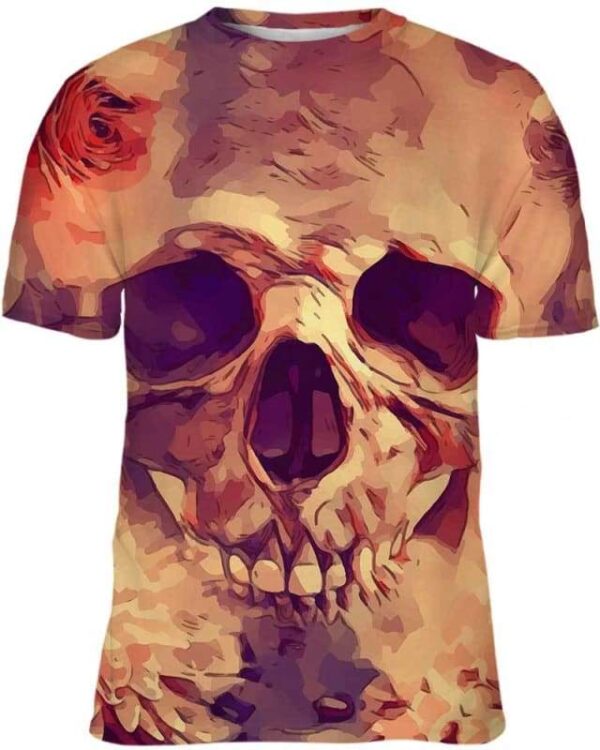 Skull Flowers Dead - All Over Apparel - Kid Tee / S - www.secrettees.com