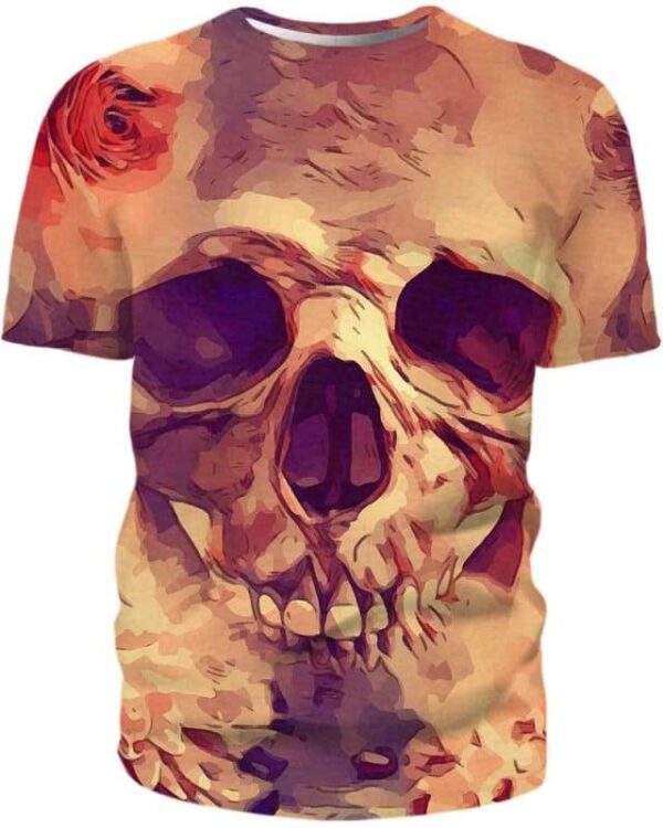 Skull Flowers Dead - All Over Apparel - T-Shirt / S - www.secrettees.com