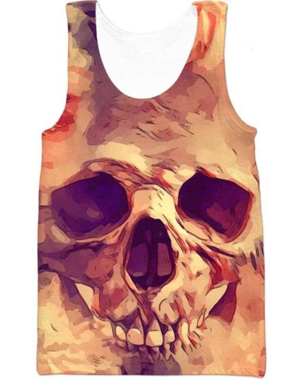 Skull Flowers Dead - All Over Apparel - Tank Top / S - www.secrettees.com