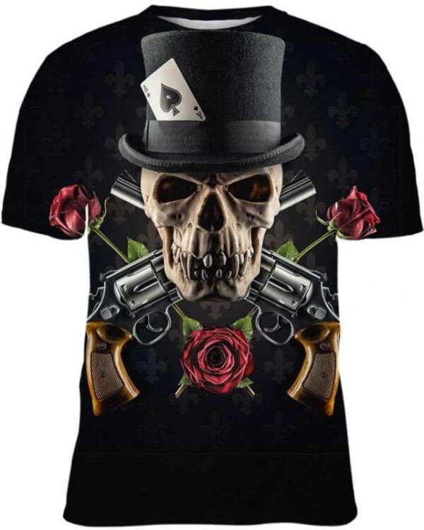 Skulls Roses Hat Black - All Over Apparel - Kid Tee / S - www.secrettees.com