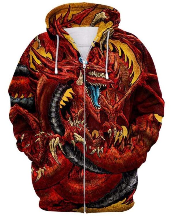 Sky Dragon - All Over Apparel - Zip Hoodie / S - www.secrettees.com