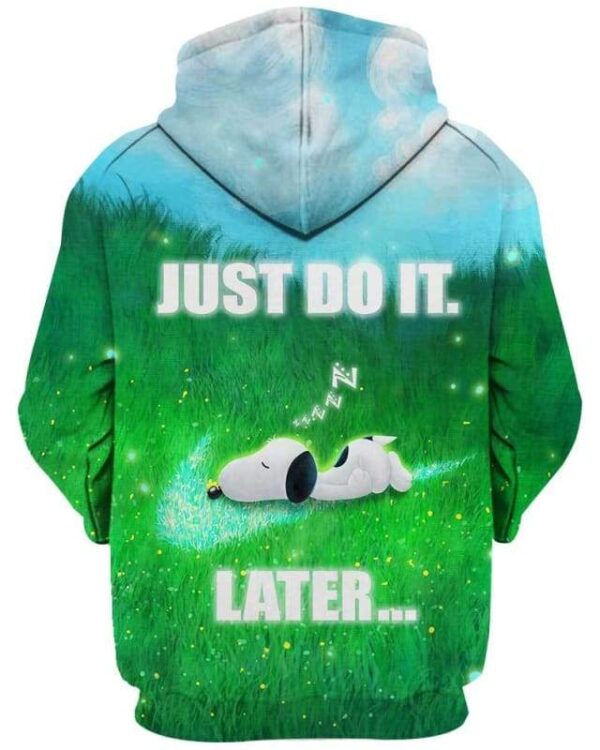 Snoopy - Just Do It Later - All Over Apparel - www.secrettees.com
