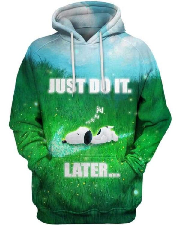 Snoopy - Just Do It Later - All Over Apparel - Hoodie / S - www.secrettees.com