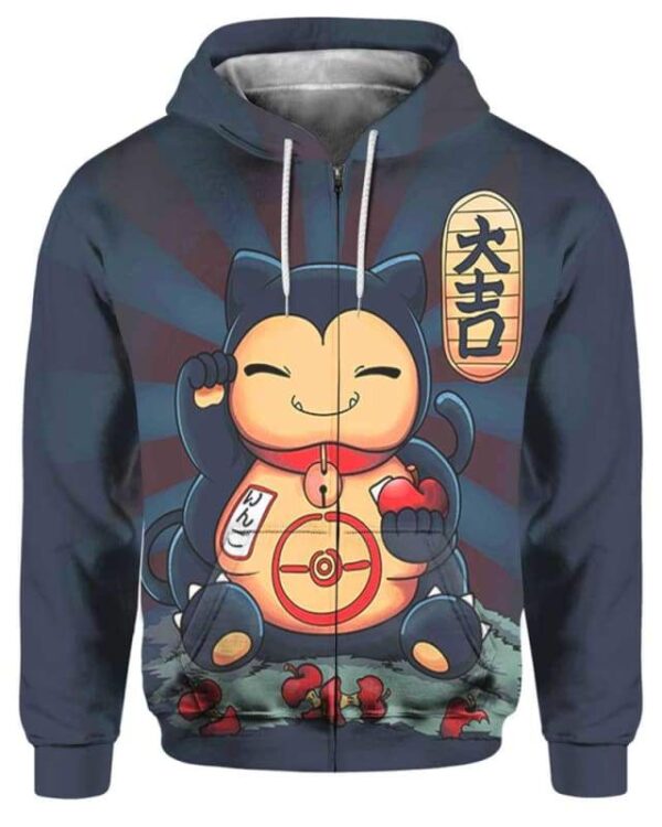 SnorCat - All Over Apparel - Zip Hoodie / S - www.secrettees.com