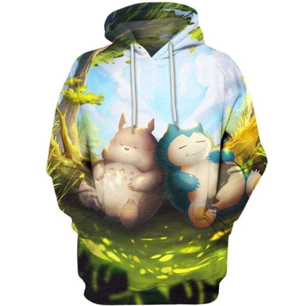 Snorlax and Neighbor Sleep - All Over Apparel - Hoodie / S - www.secrettees.com