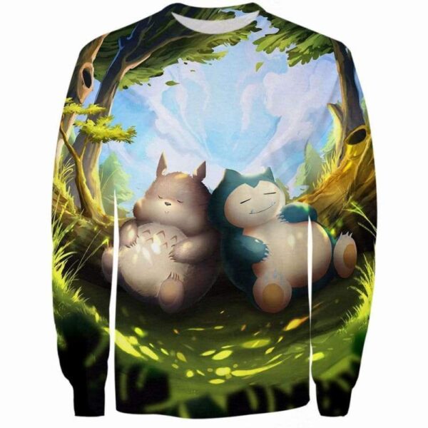 Snorlax and Neighbor Sleep - All Over Apparel - Sweatshirt / S - www.secrettees.com