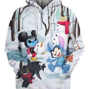 Snow Battle - All Over Apparel - Hoodie / S - www.secrettees.com