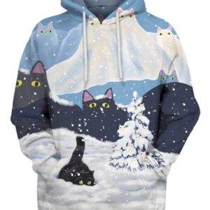 Snow Cats - All Over Apparel - Hoodie / S - www.secrettees.com