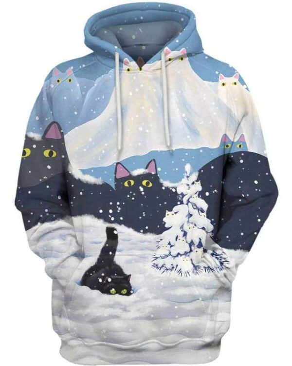 Snow Cats - All Over Apparel - Hoodie / S - www.secrettees.com