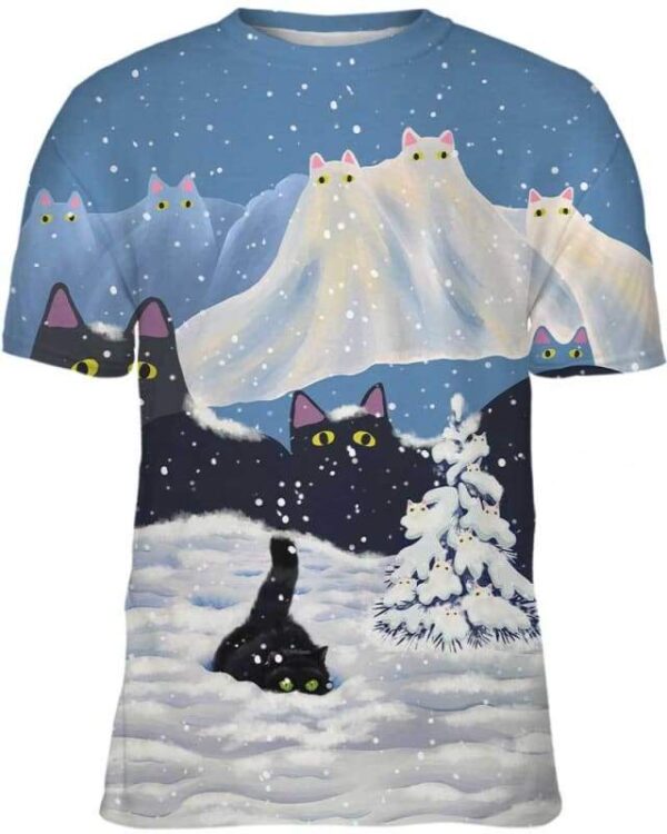 Snow Cats - All Over Apparel - Kid Tee / S - www.secrettees.com