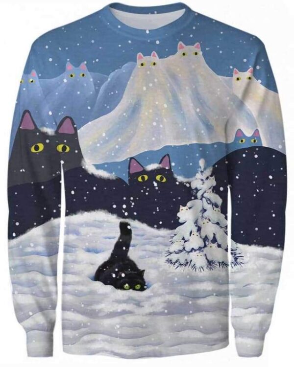 Snow Cats - All Over Apparel - Sweatshirt / S - www.secrettees.com