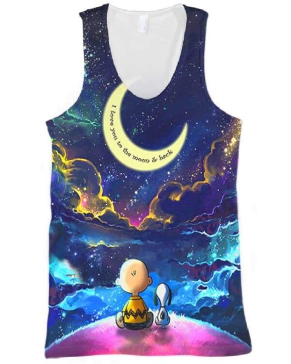Snp Dog I Love You To The Moon & Back - All Over Apparel - Tank Top / S - www.secrettees.com