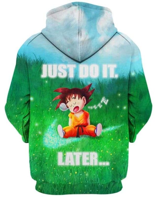 Son Goku - Just Do It Later - All Over Apparel - www.secrettees.com