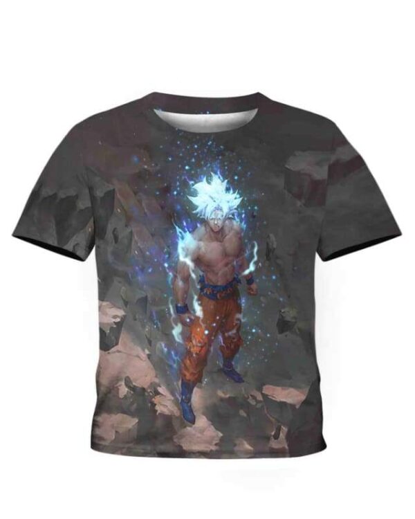 Son Goku - Ultra Instinct - All Over Apparel - Kid Tee / S - www.secrettees.com