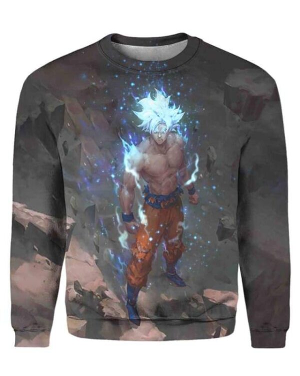 Son Goku - Ultra Instinct - All Over Apparel - Sweatshirt / S - www.secrettees.com