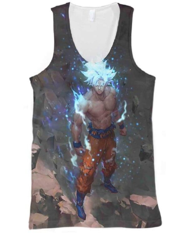 Son Goku - Ultra Instinct - All Over Apparel - Tank Top / S - www.secrettees.com