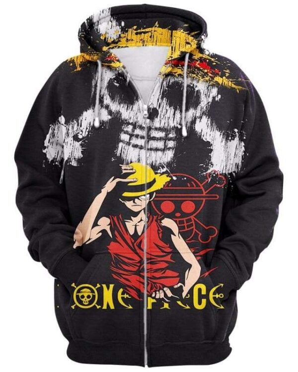 Soul Of The Straw Hat - All Over Apparel - Zip Hoodie / S - www.secrettees.com