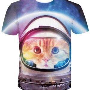 Space Cat 3D T-shirt - All Over Apparel - T-Shirt / S - www.secrettees.com