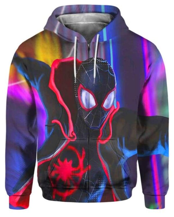 Spider Man Artwork - All Over Apparel - Zip Hoodie / S - www.secrettees.com