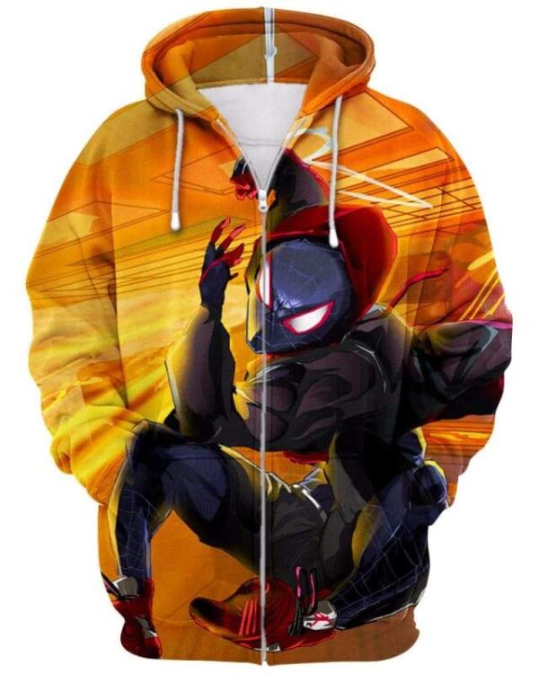 Spider-Man City Hunter - All Over Apparel - Zip Hoodie / S - www.secrettees.com