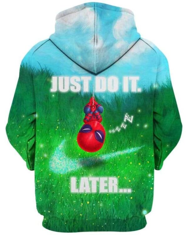 Spider Man - Just Do It Later - All Over Apparel - www.secrettees.com