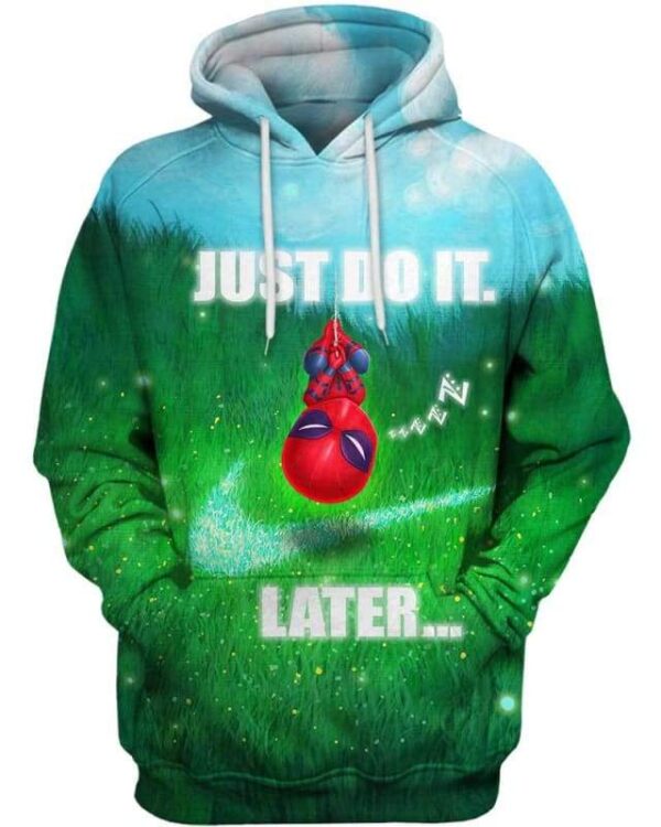 Spider Man - Just Do It Later - All Over Apparel - Hoodie / S - www.secrettees.com