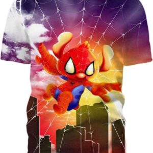 Spider Man On Stitch Man - All Over Apparel - T-Shirt / S - www.secrettees.com
