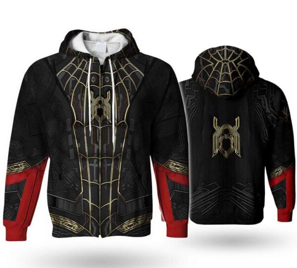 Spiderman No Way Home Costume Hoodie - All Over Apparel - Hoodie / S - www.secrettees.com