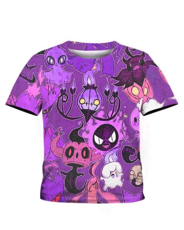 Spooky Friends - All Over Apparel - Kid Tee / S - www.secrettees.com