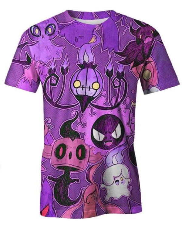 Spooky Friends - All Over Apparel - T-Shirt / S - www.secrettees.com